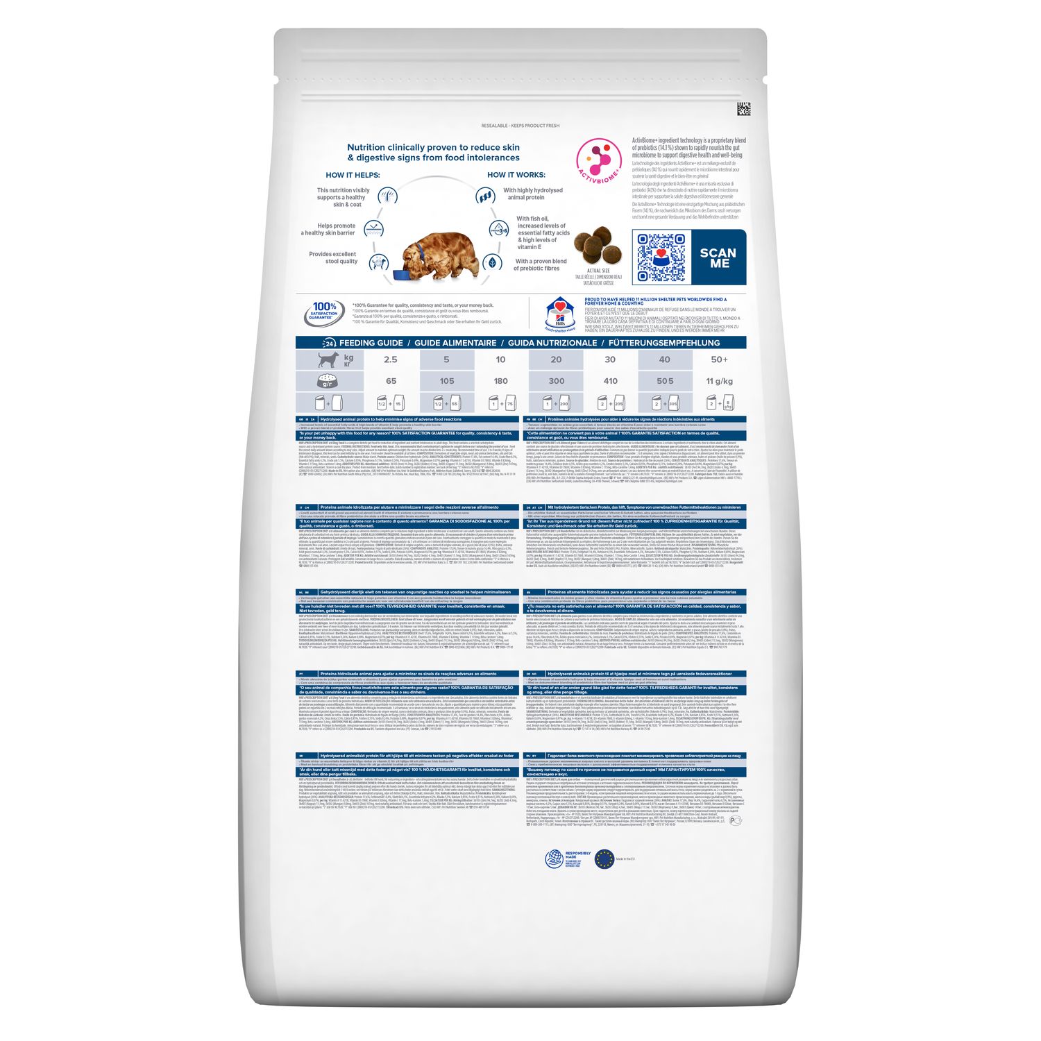 z/d Food Sensitivities Dry Dog Food Original Bag Packshot