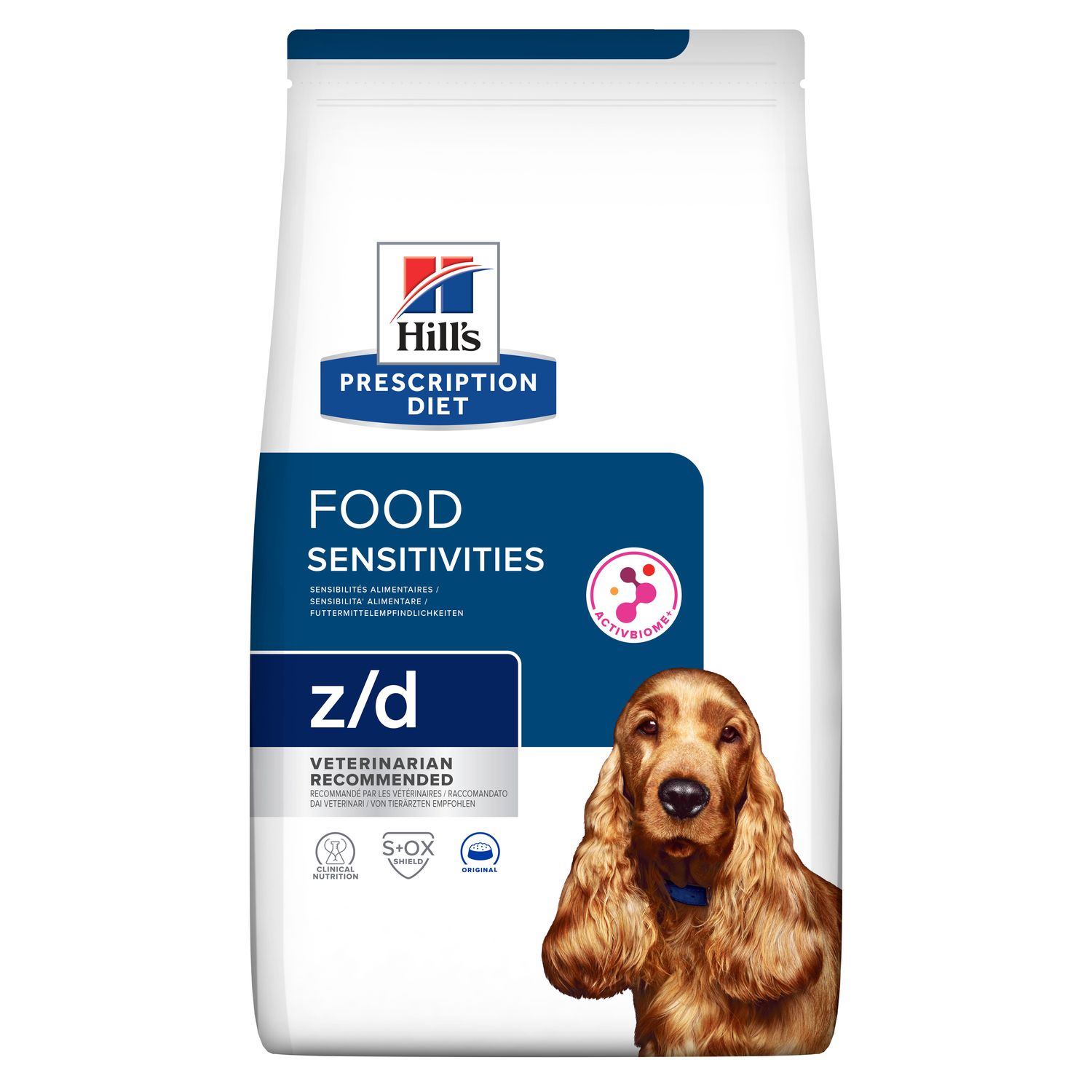 z/d Food Sensitivities Dry Dog Food Original Bag Packshot