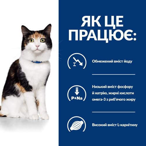Сухий корм для котів y/d Thyroid Care підтримання функції щитоподібної залози Як це працює?