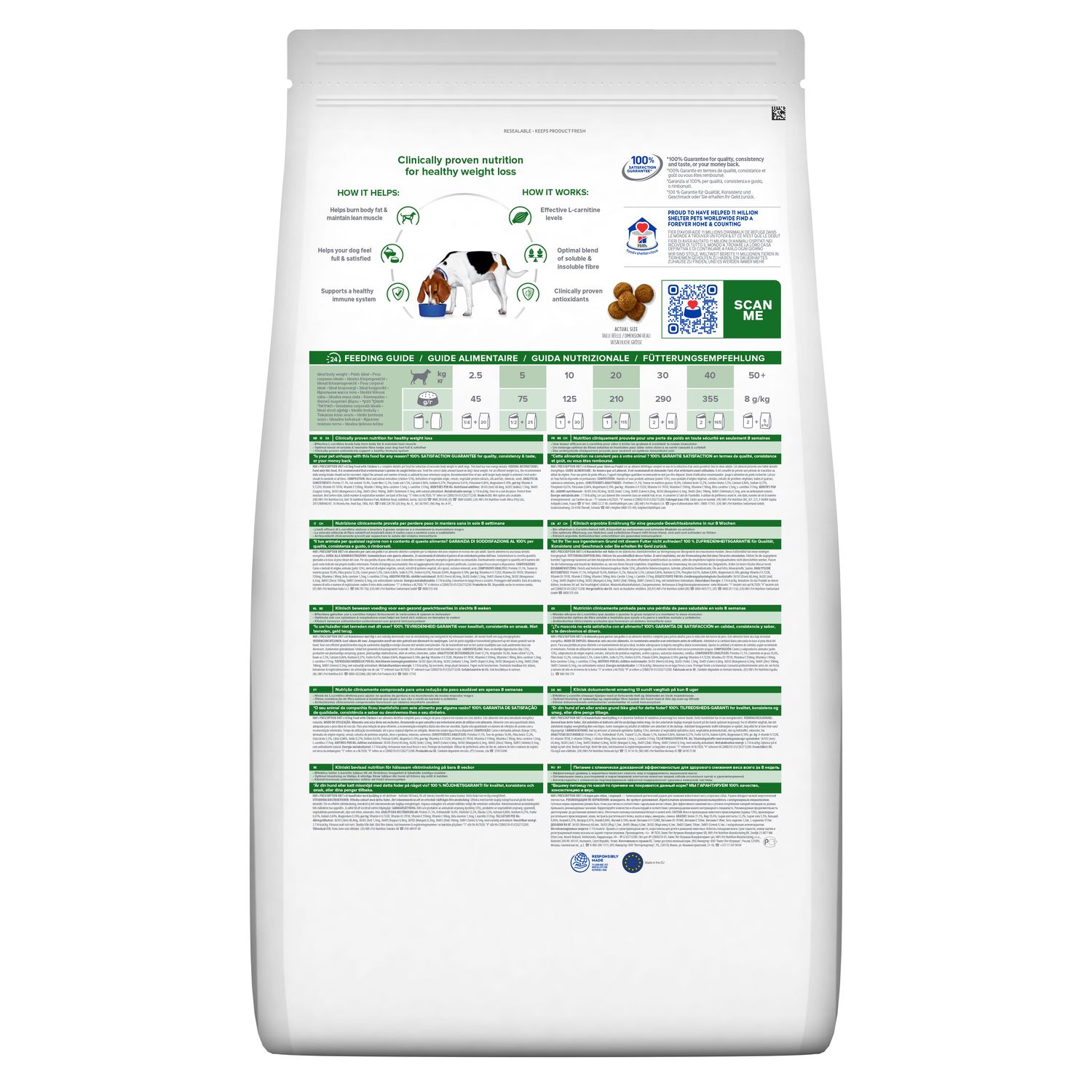 Сухий корм для собак r/d Weight Loss здорова втрата ваги, з куркою Зображення пакування