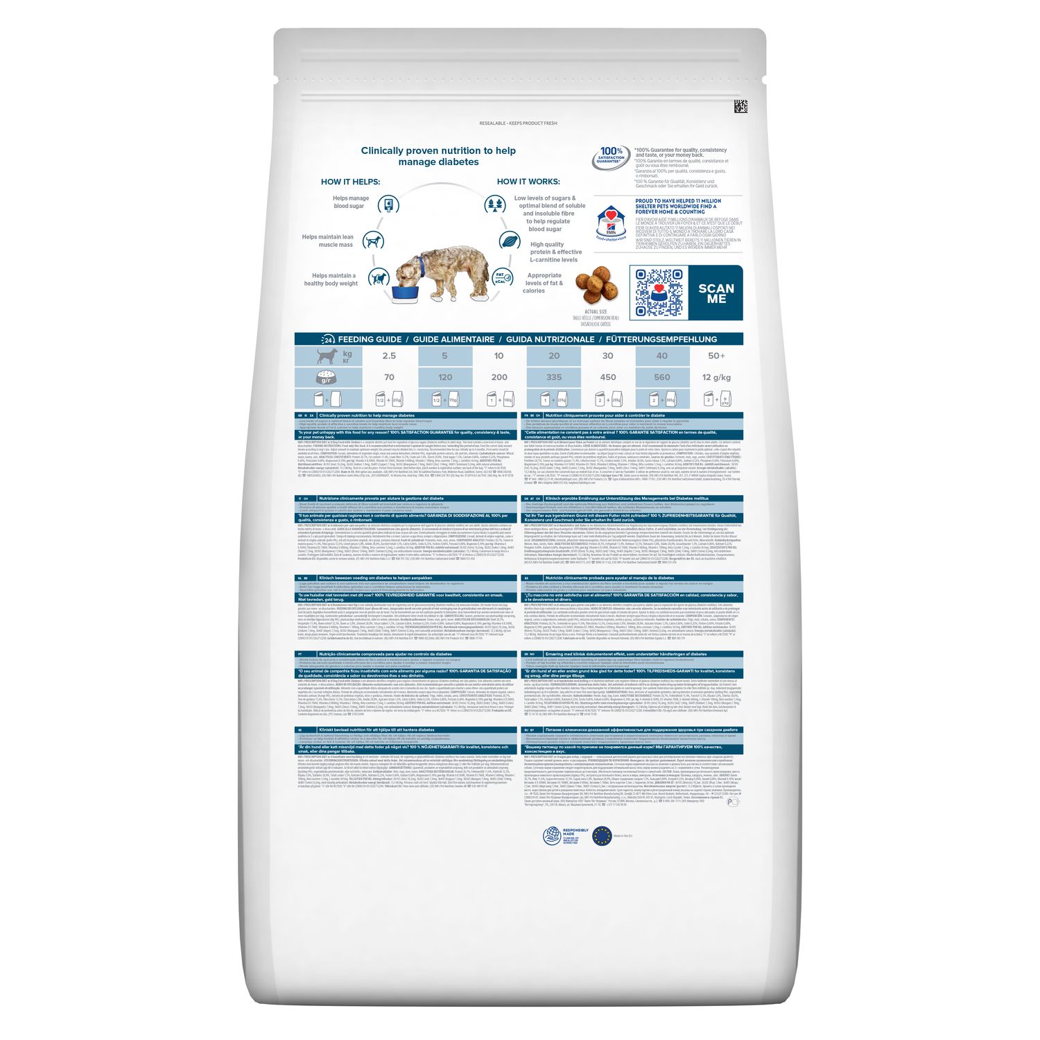 Сухий корм для собак w/d Diabetes Care при цукровому діабеті, з куркою Зображення пакування