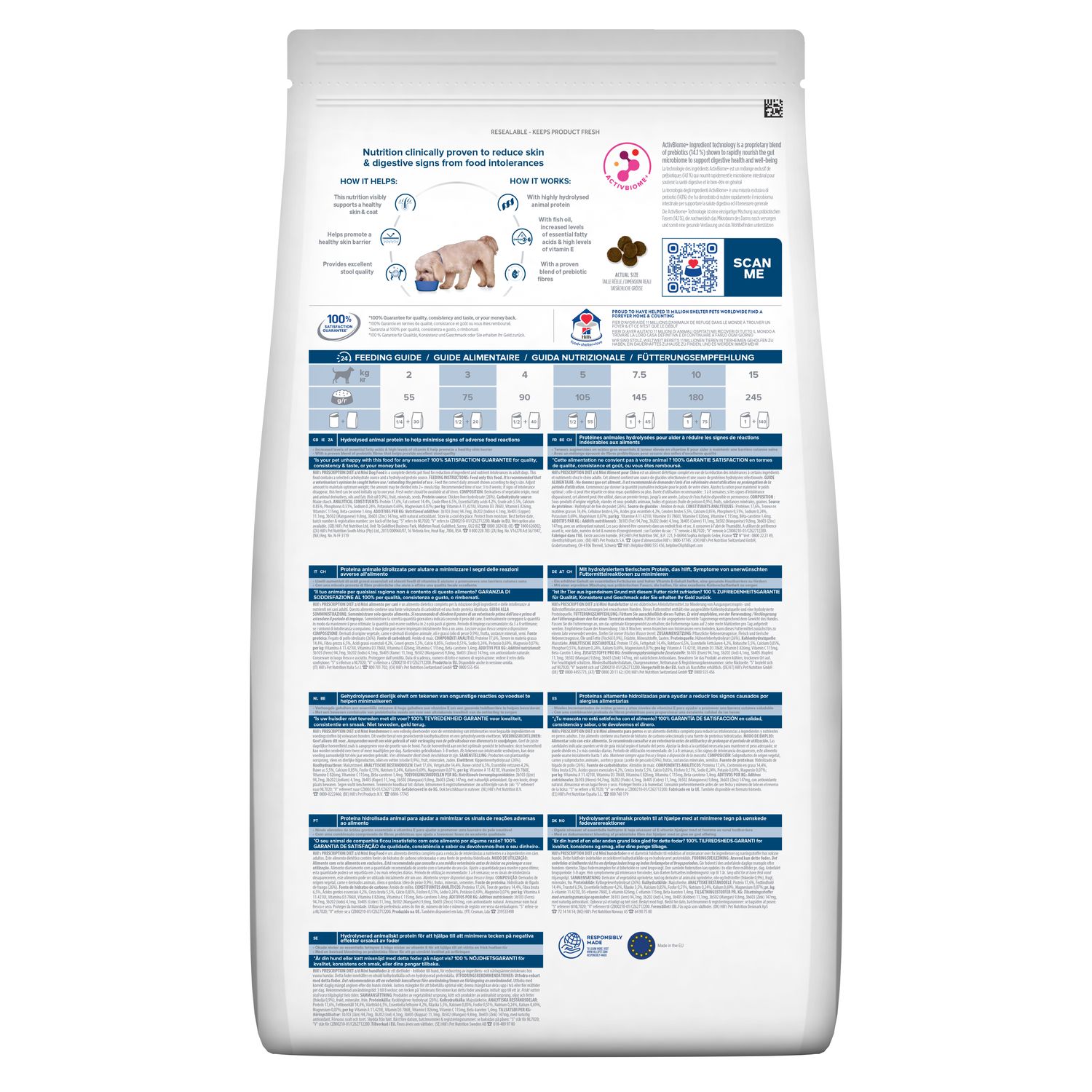 Сухий корм для собак малих і міні порід z/d Mini Food Sensitivities небажана реакція на їжу Зображення пакування
