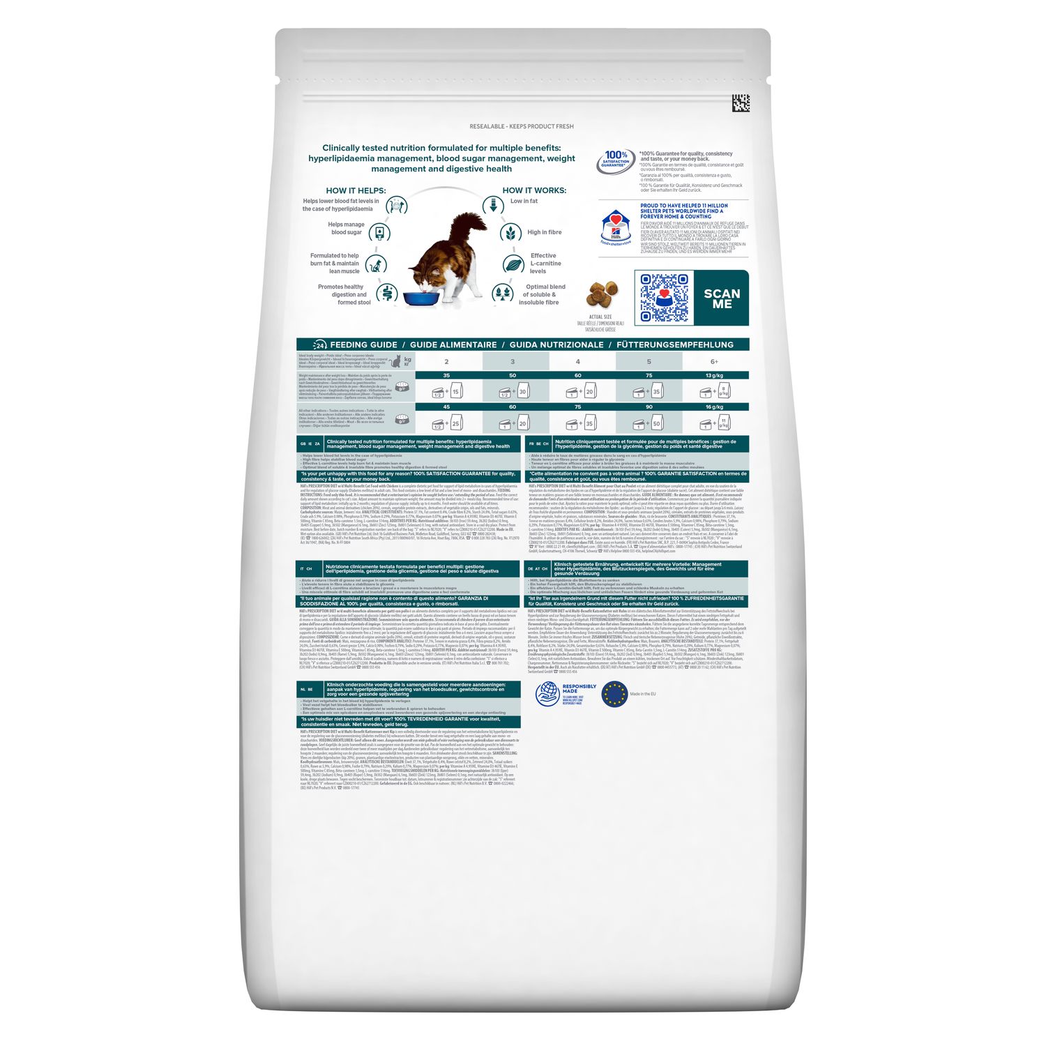 Сухий корм для котів w/d Multi-Benefit гіперліпідемія, контроль глюкози, з куркою Зображення пакування