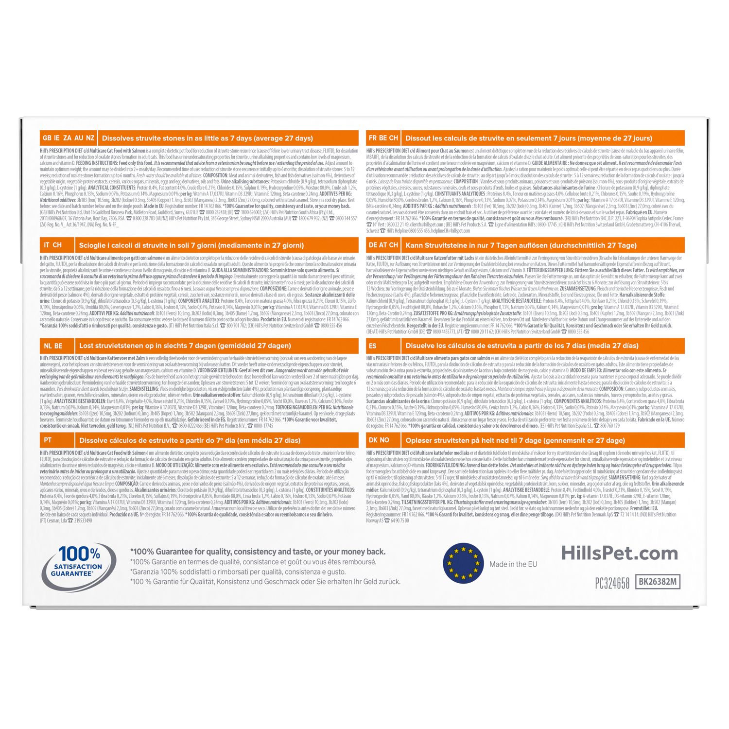 Вологий корм для котів c/d Multicare здоров’я сечовивідних шляхів, з лососем Зображення пакування