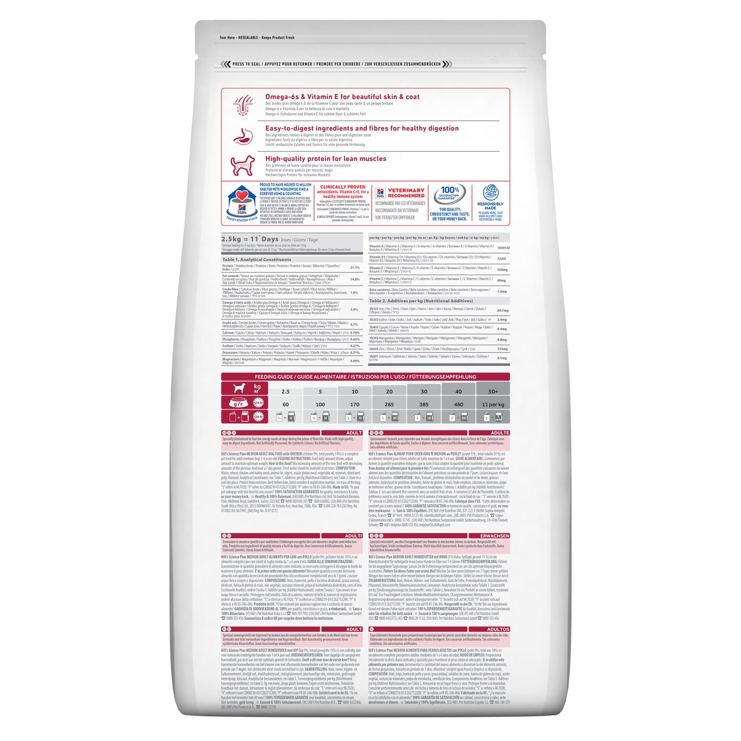 Сухий корм Adult для дорослих собак середніх порід (11-25 кг) Зображення пакування