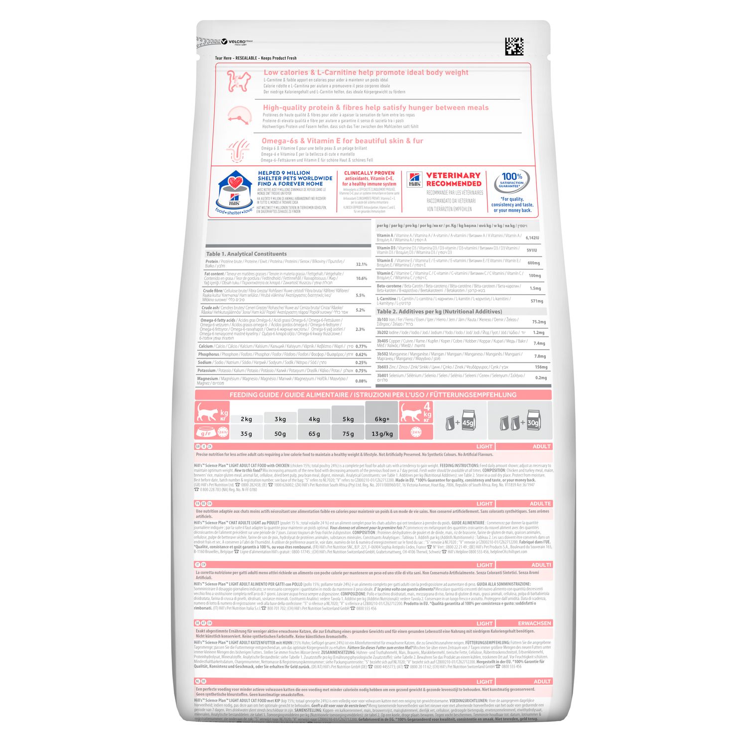 Сухий корм Light для дорослих котів, схильних до зайвої ваги Зображення пакування