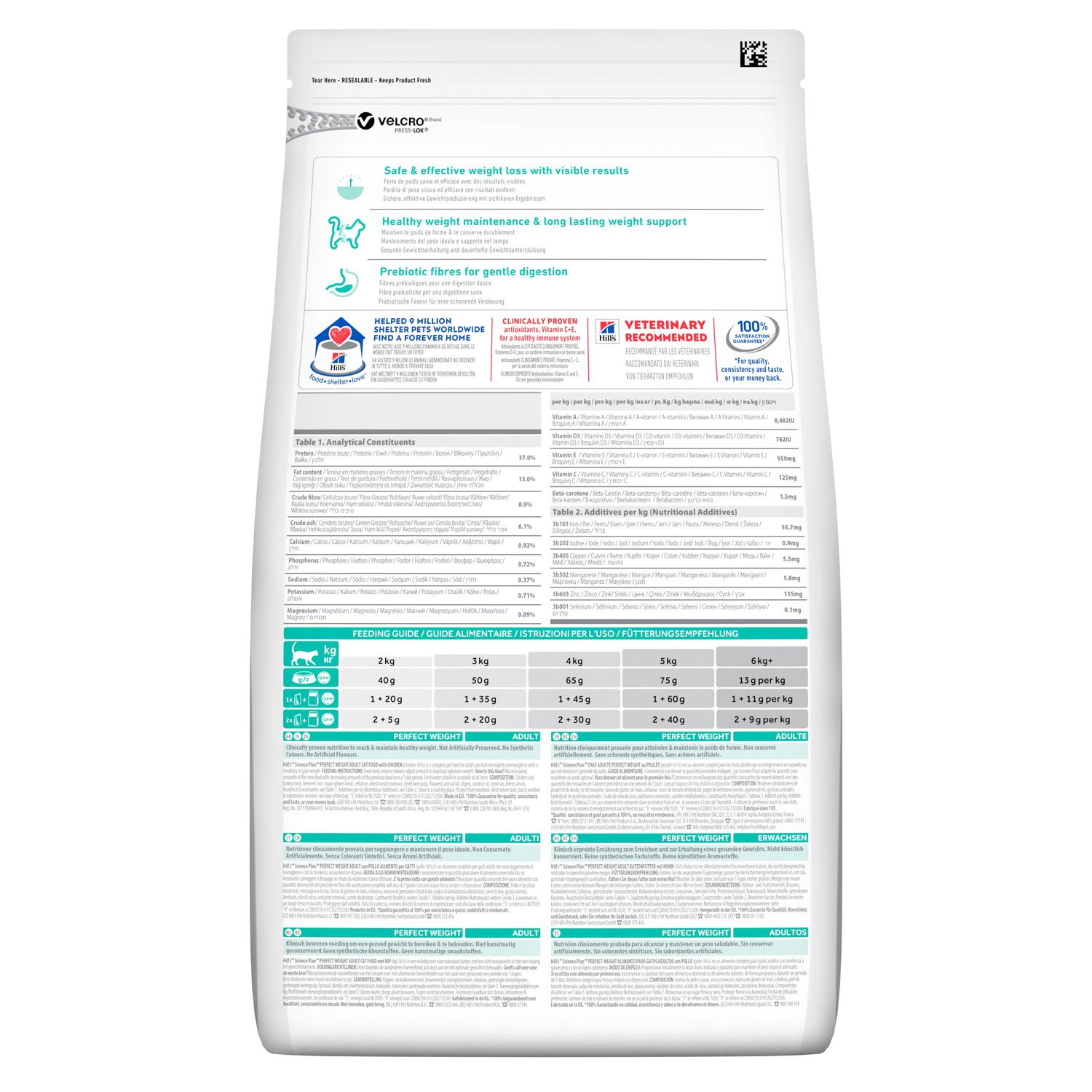 Сухий корм Perfect Weight для дорослих котів, ідеальна вага Packshot